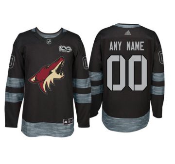 Custom Arizona Coyotes Black 1917 2017 100th Anniversary Jersey