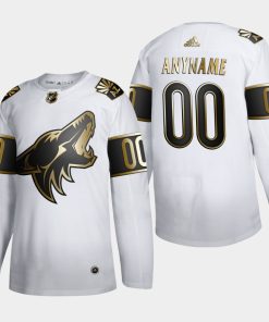 Custom Arizona Coyotes Golden Edition White Jersey