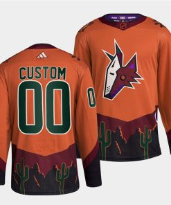 Custom Arizona Coyotes Orange 2022-23 Reverse Retro Stitched Jersey