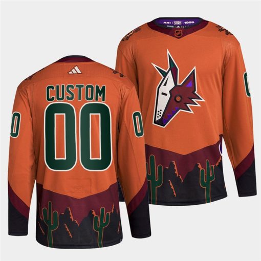 Custom Arizona Coyotes Orange 2022-23 Reverse Retro Stitched Jersey