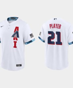 Custom Arizona Diamondbacks 2021 All-star Game Cool Base Jersey White