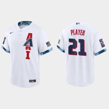 Custom Arizona Diamondbacks 2021 All-star Game Cool Base Jersey White