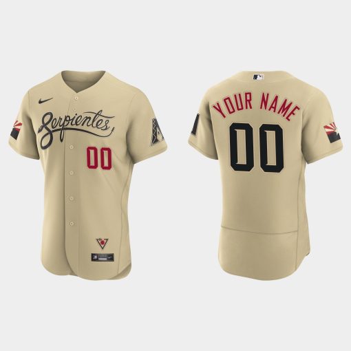 Custom Arizona Diamondbacks 2021 City Connect Flex Base Jersey Gold