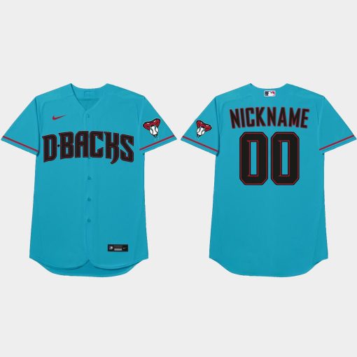 Custom Arizona Diamondbacks 2021 Players' Weekend Nickname Jersey Blue