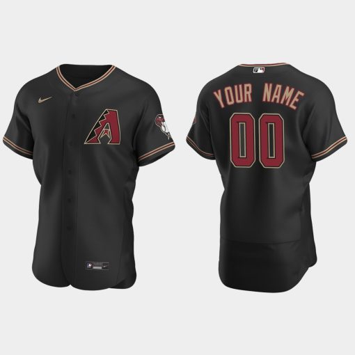 Custom Arizona Diamondbacks Black Flex Base 2020 Alternate Jersey