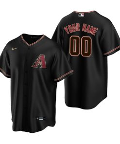 Custom Arizona Diamondbacks Black Stitched MLB Cool Base Jersey