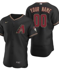Custom Arizona Diamondbacks Black Stitched MLB Flex Base Jersey