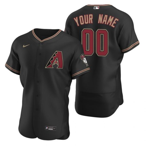 Custom Arizona Diamondbacks Black Stitched MLB Flex Base Jersey