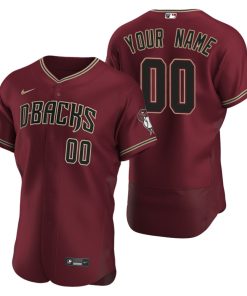 Custom Arizona Diamondbacks Crimson Flex Base Jersey
