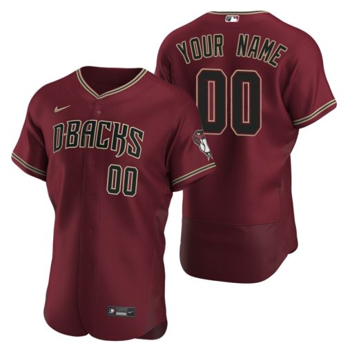 Custom Arizona Diamondbacks Crimson Flex Base Jersey