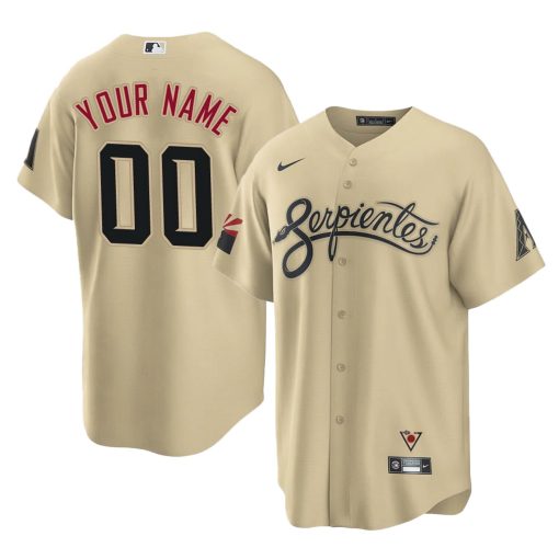 Custom Arizona Diamondbacks Gold Active Player 2021 City Connect Cool Base Jersey