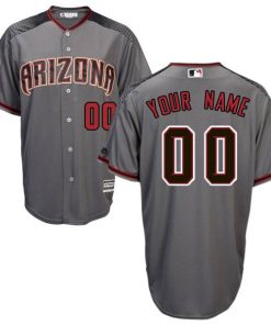 Custom Arizona Diamondbacks Gray With Brick Collection Jersey