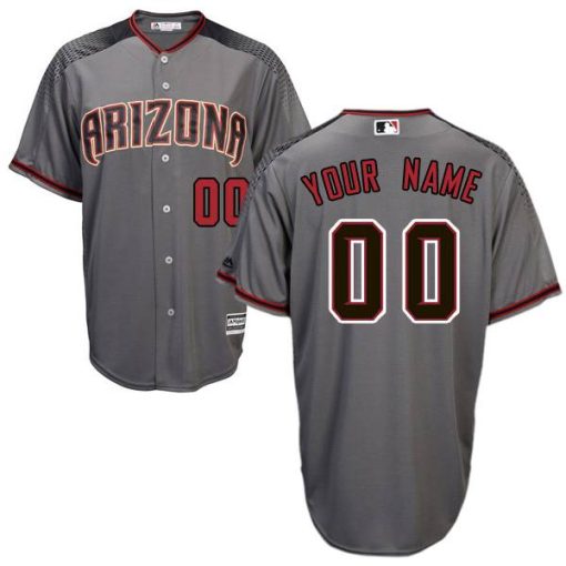 Custom Arizona Diamondbacks Gray With Brick Collection Jersey