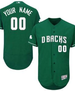 Custom Arizona Diamondbacks Green Celtic Flexbase Collection Jersey