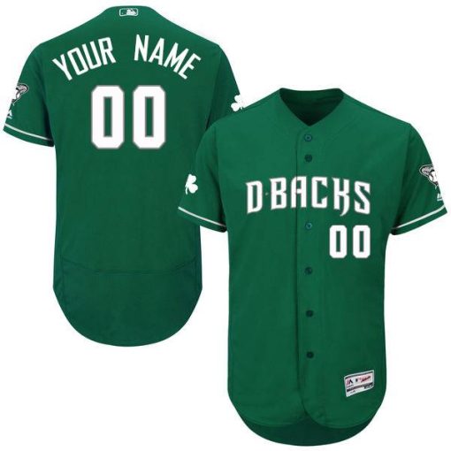 Custom Arizona Diamondbacks Green Celtic Flexbase Collection Jersey