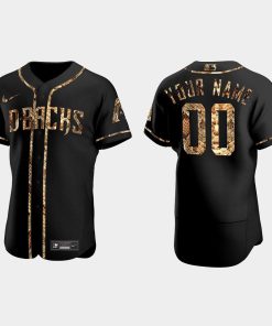 Custom Arizona Diamondbacks Python Skin Flex Base Jersey Black