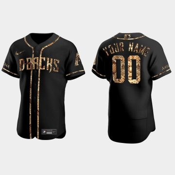 Custom Arizona Diamondbacks Python Skin Flex Base Jersey Black