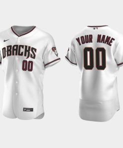 Custom Arizona Diamondbacks White Crimson Flex Base 2020 Home Jersey