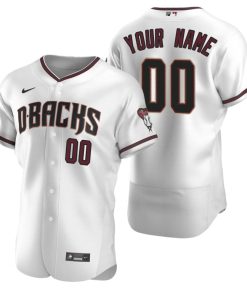 Custom Arizona Diamondbacks White Crimson Flex Base 2020 Home Jersey