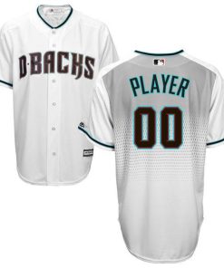 Custom Arizona Diamondbacks White With Capri Collection Jersey
