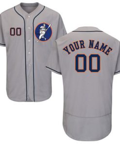 Custom Astros Gray Flexbase New Design Jersey