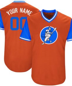 Custom Astros Orange New Design Jersey