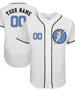 Custom Astros White Blue Logo Flexbase New Design Jersey