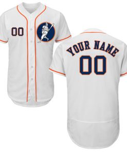 Custom Astros White Flexbase New Design Jersey