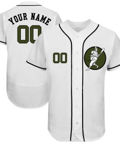 Custom Astros White Green Logo Flexbase New Design Jersey