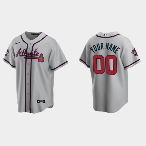 Custom Atlanta Braves Cool Base 2021 All-star Jersey Gray