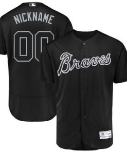 Custom Atlanta Braves 2019 Players' Weekend Flex Base Roster Black Jersey