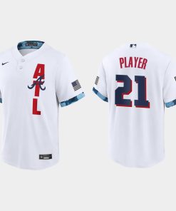 Custom Atlanta Braves 2021 All-star Game Cool Base Jersey White
