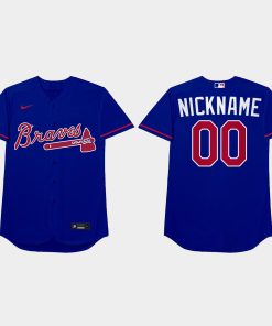 Custom Atlanta Braves 2021 Players' Weekend Nickname Jersey Royal