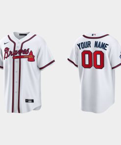 Custom Atlanta Braves 2021 World Series Champions Cool Base Jersey White