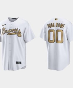 Custom Atlanta Braves 2022 All-star Game Cool Base Jersey White