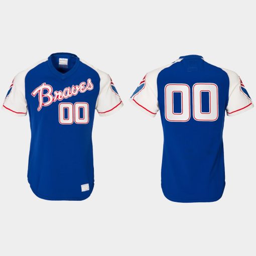 Custom Atlanta Braves Heritage Throwback Jersey Royal