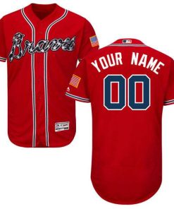 Custom Atlanta Braves Red Flexbase Collection Jersey