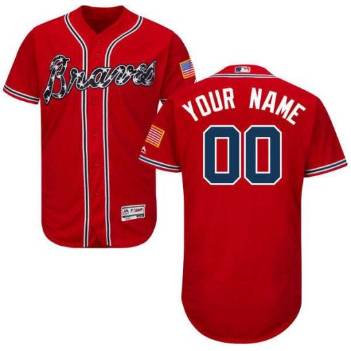 Custom Atlanta Braves Red Flexbase Collection Jersey