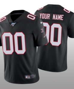 Custom Atlanta Falcons Black Classic Limited 100th Season Jersey