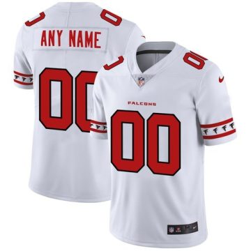 Custom Atlanta Falcons White Team Logo Vapor Limited Jersey