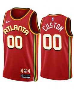 Custom Atlanta Hawks Active Player 2022-23 Red Icon Edition Stitched Jersey
