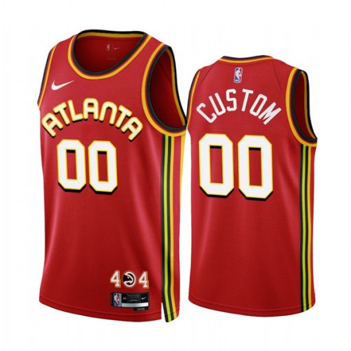 Custom Atlanta Hawks Active Player 2022-23 Red Icon Edition Stitched Jersey