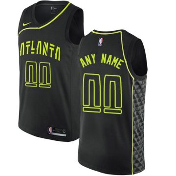 Custom Atlanta Hawks Black City Edition Jersey