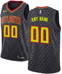 Custom Atlanta Hawks Black Swingman Icon Edition Jersey