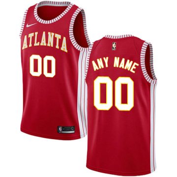 Custom Atlanta Hawks Red Statement Edition Jersey