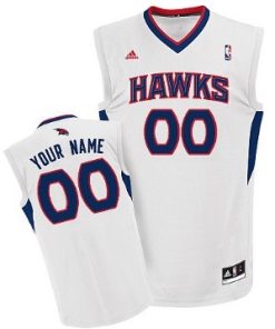 Custom Atlanta Hawks White Jersey