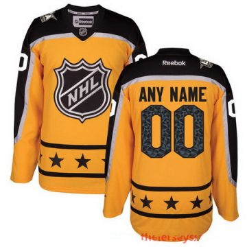 Custom Atlantic Division Yellow 2017 NHL All Star Game Hockey Jersey