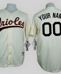 Custom Baltimore Orioles 1954 Turn Back The Clock Cream Jersey