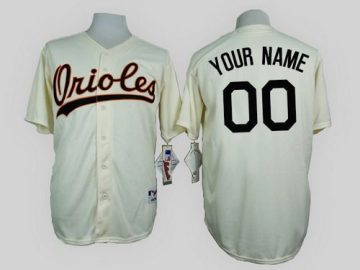 Custom Baltimore Orioles 1954 Turn Back The Clock Cream Jersey