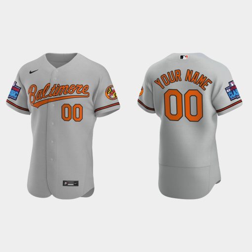 Custom Baltimore Orioles 2022 Little League Classic Flex Base Jersey Gray